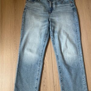 Kendall & Kylie Light Wash High-Rise Straight Jeans